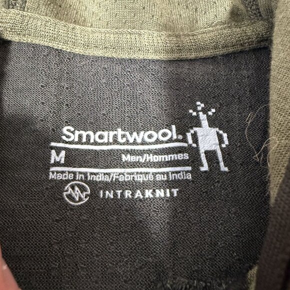 Smartwool Intraknit Green Merino Wool Zip Hoodie - Picture 5 of 6